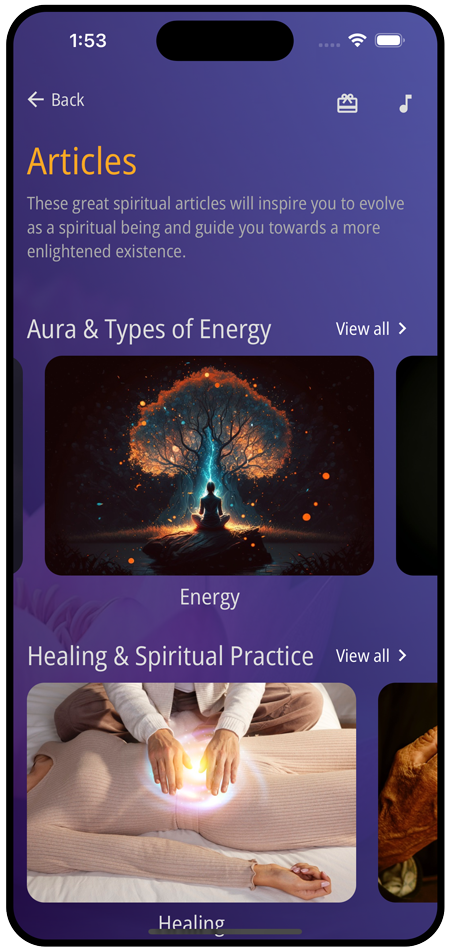 articles section - Oneness App